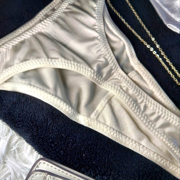 White Satin Panties. White Satin Thong. Women Satin. Santin Soft Thong. - Picture 5 of 6